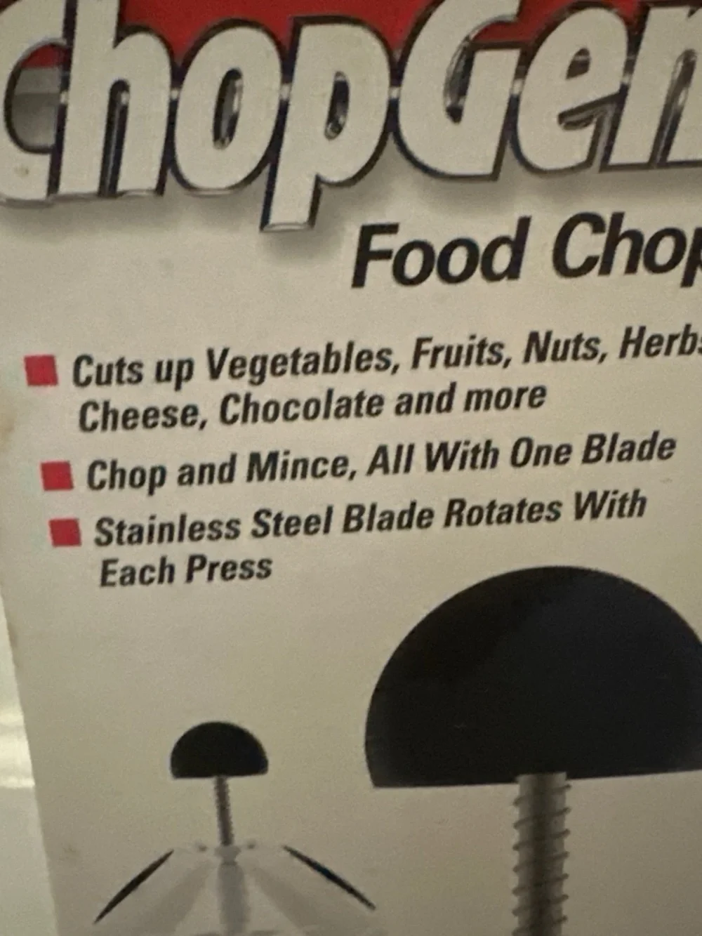 ChopGenie Food Chopper by - Black/Clear